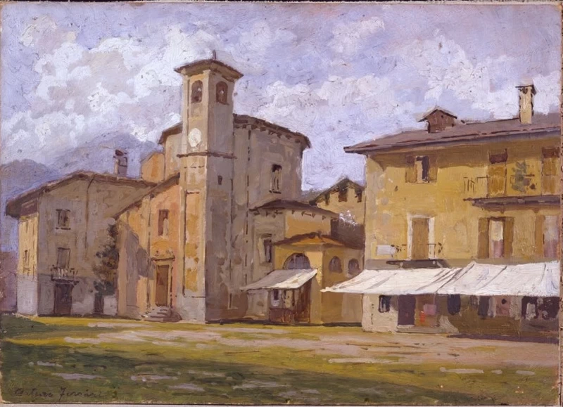 Chiesa e case - Artgate Fondazione Cariplo, Gallerie di Piazza Scala, Milano